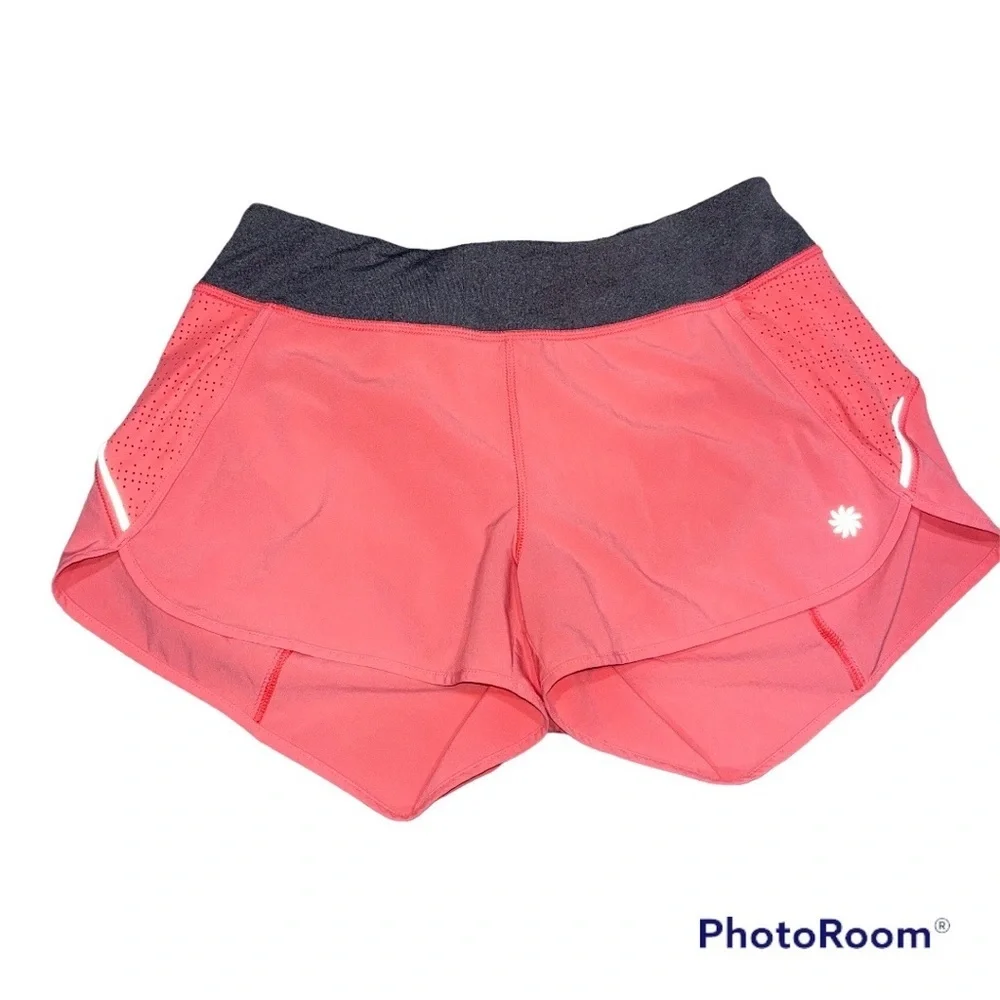 Athleta Coral Orange 3” Run With It Running Shorts size Small